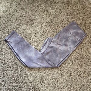 Til You Collapse Effortless Classic Leggings Purple Tie Dye